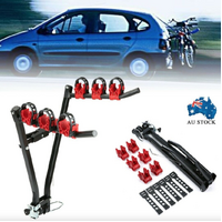 Foldable 3 Bike Rack Carrier Tow Ball Mounted